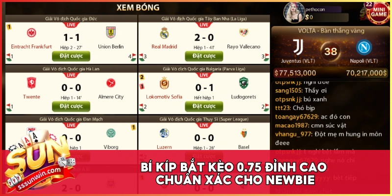 Bí kíp bắt kèo 0.75 đỉnh cao chuẩn xác cho newbie