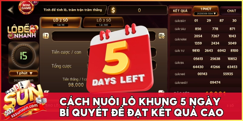 Cách nuôi lô khung 5 ngày