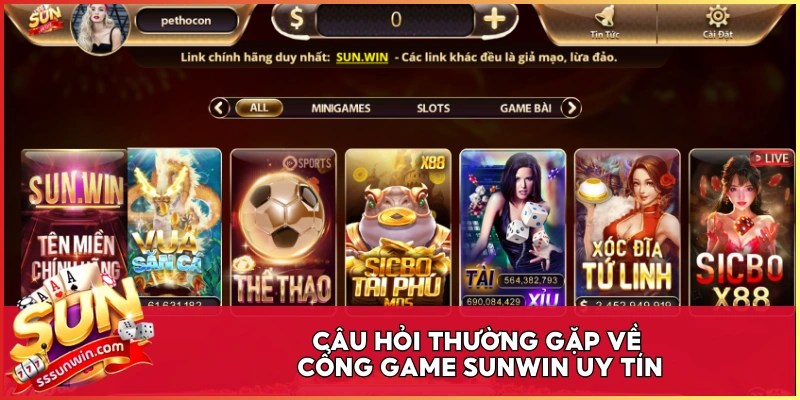 Câu hỏi thường gặp về cổng game Sunwin uy tín