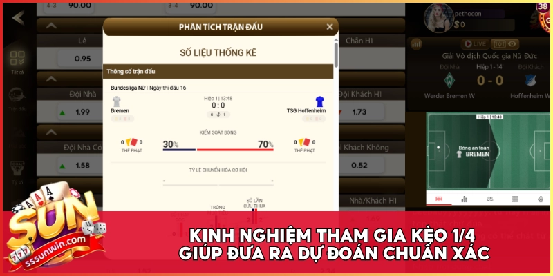 Kinh nghiệm tham gia kèo 1/4 giúp đưa ra dự đoán chuẩn xác