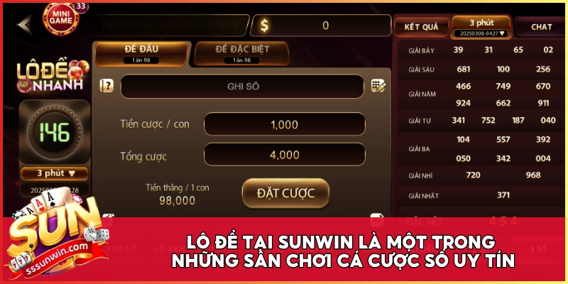 Lô Đề tại Sunwin là một trong những sân chơi cá cược số uy tín