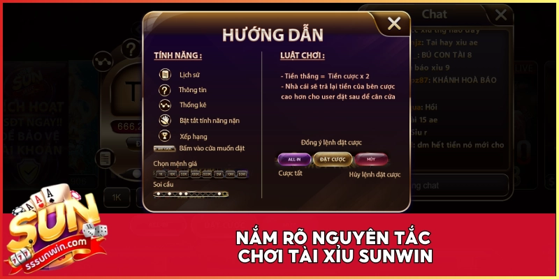 Nắm rõ nguyên tắc chơi Tài Xỉu Sunwin
