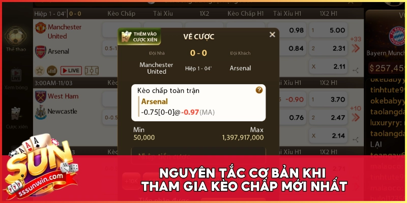 Nguyên tắc cơ bản khi tham gia kèo chấp mới nhất