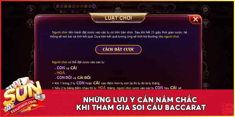 Những lưu ý cần nắm chắc khi tham gia soi cầu Baccarat