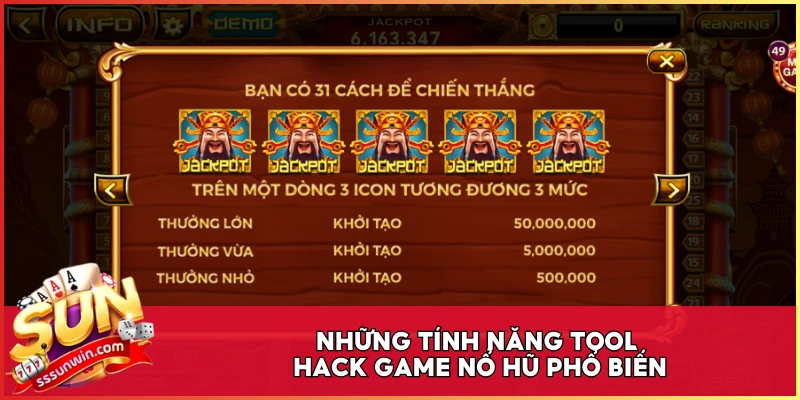 Những tính năng tool hack game Nổ Hũ phổ biến