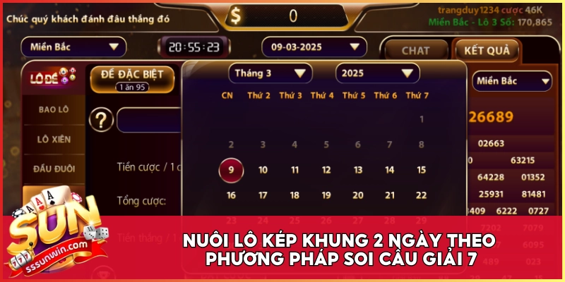 Nuôi lô kép khung 2 ngày theo phương pháp soi cầu giải 7