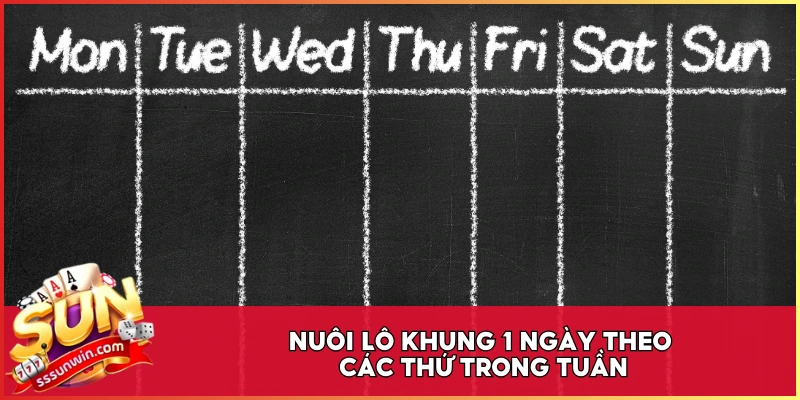 Cách nuôi lô khung 1 ngày theo các thứ trong tuần