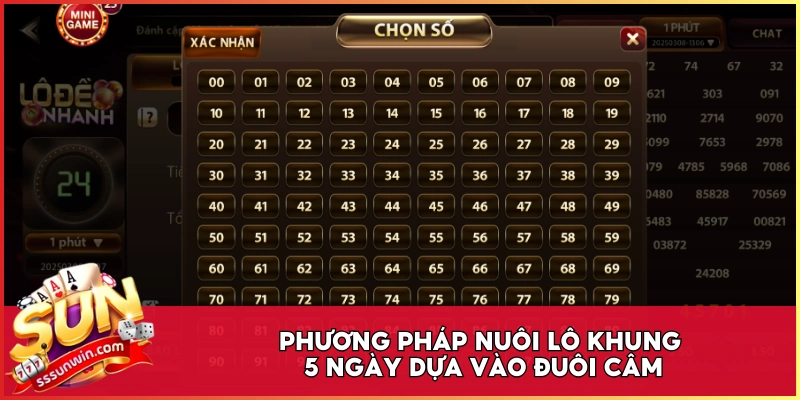 Phương pháp nuôi lô khung 5 ngày dựa vào đuôi câm