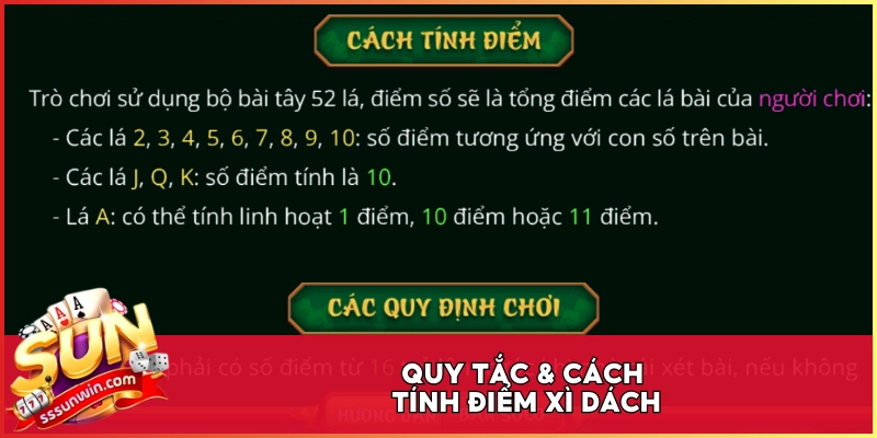 Quy tắc & cách tính điểm Xì Dách