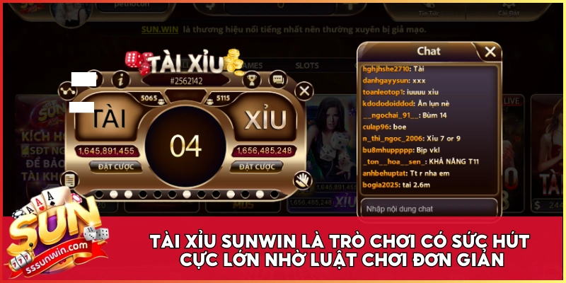 Tài Xỉu Sunwin là trò chơi có sức hút cực lớn nhờ luật chơi đơn giản