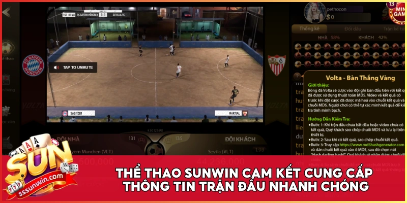 Thể thao Sunwin cam kết cung cấp thông tin trận đấu nhanh chóng