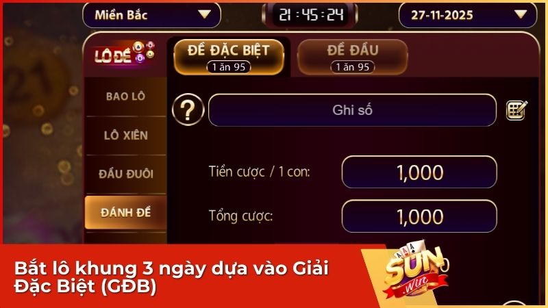 Nuôi Lô Khung 3 Ngày XSMB – Bí Kíp Vào Tiền Lãi Cao Tại Sunwin 3 Giải Đặc Biệt luôn ẩn chứa những con số may mắn