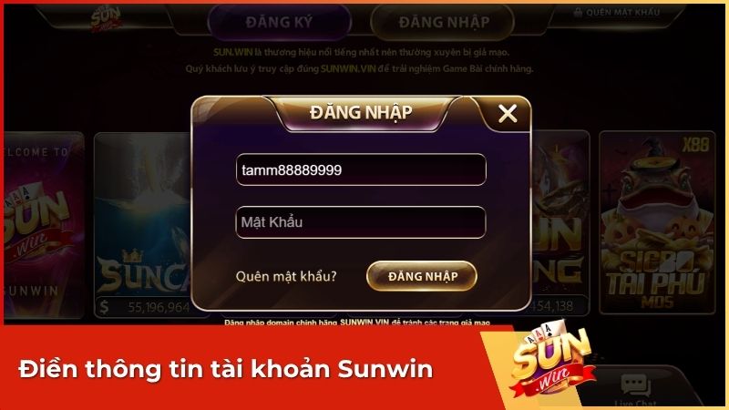 Hướng Dẫn Đăng Nhập Sunwin 2025: Nhanh Chóng, An Toàn & Khắc Phục Lỗi 2 Tài khoản Sunwin phân biệt chữ hoa và chữ thường, người chơi cần lưu ý nhập đúng