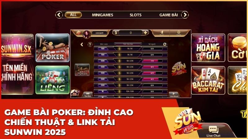 Hướng Dẫn Chơi Game Bài Poker Sunwin & Bật Mí Chiến Thuật Bất Bại Từ Cao Thủ 5 Hướng Dẫn Chơi Game Bài Poker Sunwin & Bật Mí Chiến Thuật Bất Bại Từ Cao Thủ