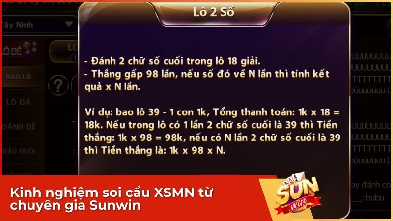 Xổ số miền Nam tại Sunwin: Cá Cược Lô Đề XSMN Uy Tín, Thưởng Lớn 3 Giao diện trực quan, dễ dàng soi cầu và đánh đề