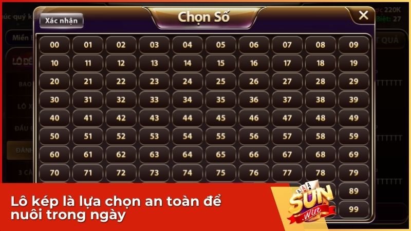 Lô kép là lựa chọn an toàn để nuôi trong ngày