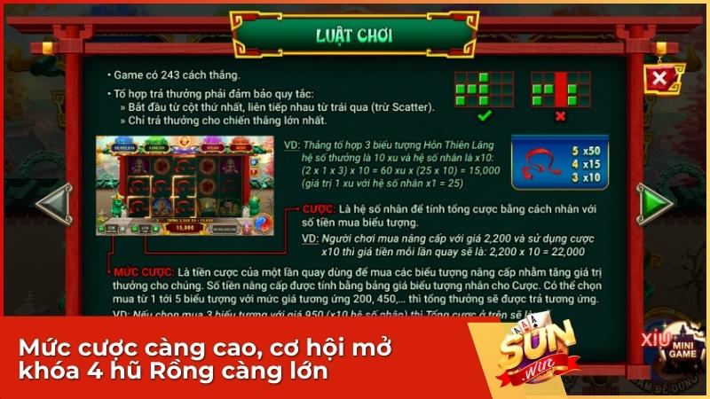 Game nổ hũ Na Tra Ma Đồng Giáng Thế Sunwin: Luật chơi & Cách săn Jackpot 2 Mức cược càng cao, cơ hội mở khóa 4 hũ Rồng càng lớn