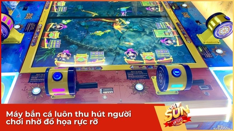 Máy bắn cá luôn thu hút người chơi nhờ đồ họa rực rỡ