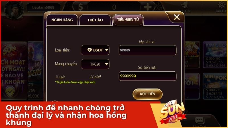 Hướng Dẫn Đăng Ký Đại Lý Sunwin: Hoa Hồng 40% & Thu Nhập Khủng 2 Thực hiện theo quy trình để nhanh chóng trở thành đại lý và nhận hoa hồng khủng