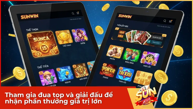 Tham gia đua top và giải đấu để nhận phần thưởng giá trị lớn