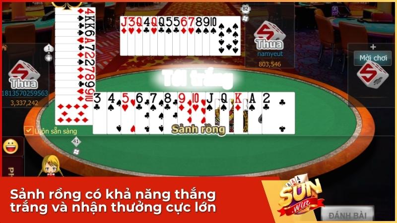 Sảnh rồng có khả năng thắng trắng và nhận thưởng cực lớn