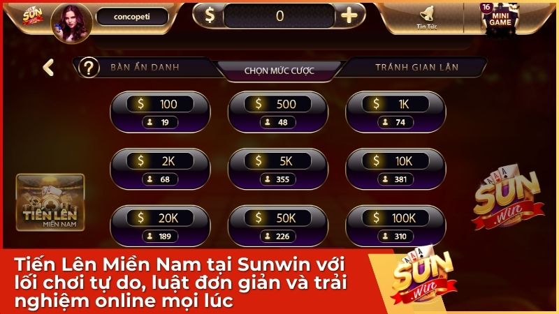 Tiến Lên Miền Nam tại Sunwin với lối chơi tự do, luật đơn giản và trải nghiệm online mọi lúc